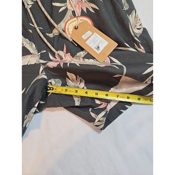 Mens Faherty tropical print drawstring shorts pockets 6.5 inseam Size XL New - Picture 15 of 16